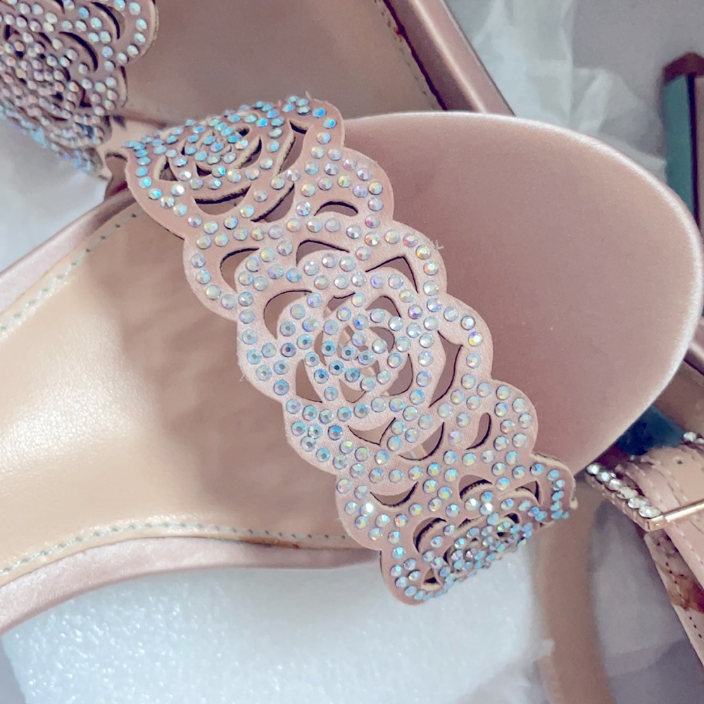 Blue by Betsey Johnson Champagne Satin Shoes - Picture 5 of 7